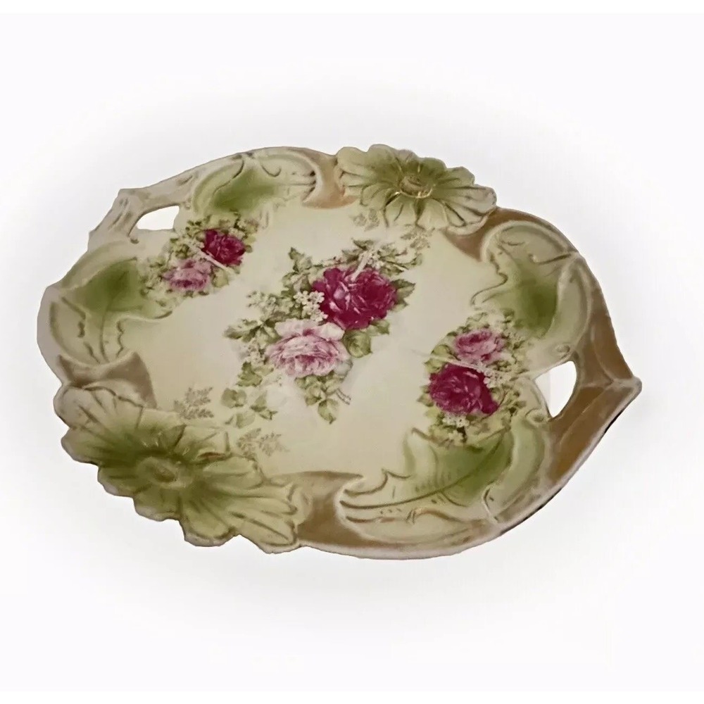 Retro Germany Multicolor Flowers Design Plate Rare Collector 10"